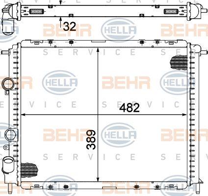 Behr-Hella 8MK 376 717-794 Radiator, engine cooling 8MK376717794