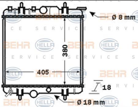 Behr-Hella 8MK 376 718-241 Radiator, engine cooling 8MK376718241
