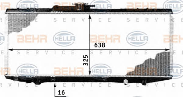 Behr-Hella 8MK 376 718-381 Radiator, engine cooling 8MK376718381