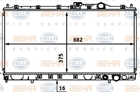Behr-Hella 8MK 376 718-391 Radiator, engine cooling 8MK376718391
