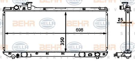 Behr-Hella 8MK 376 718-451 Radiator, engine cooling 8MK376718451