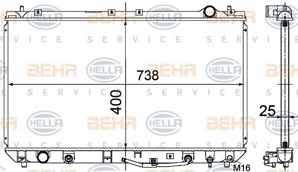 Behr-Hella 8MK 376 718-551 Radiator, engine cooling 8MK376718551