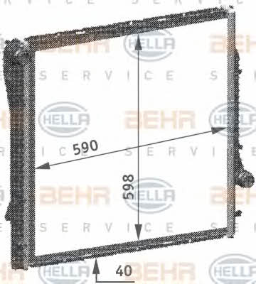 Behr-Hella 8MK 376 718-754 Radiator, engine cooling 8MK376718754