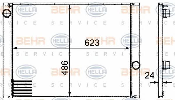 Behr-Hella 8MK 376 719-141 Radiator, engine cooling 8MK376719141