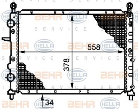 Behr-Hella 8MK 376 719-541 Radiator, engine cooling 8MK376719541