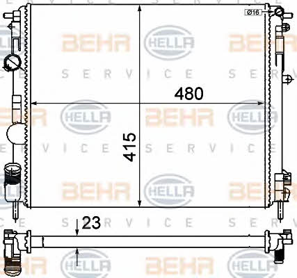 Behr-Hella 8MK 376 719-691 Radiator, engine cooling 8MK376719691