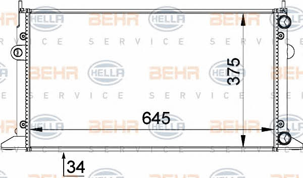 Behr-Hella 8MK 376 719-711 Radiator, engine cooling 8MK376719711