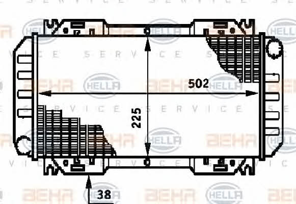 Behr-Hella 8MK 376 720-091 Radiator, engine cooling 8MK376720091