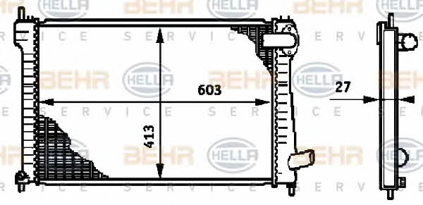 Behr-Hella 8MK 376 720-151 Radiator, engine cooling 8MK376720151