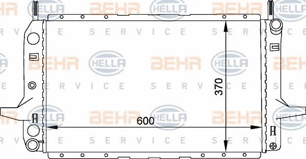 Behr-Hella 8MK 376 720-171 Radiator, engine cooling 8MK376720171