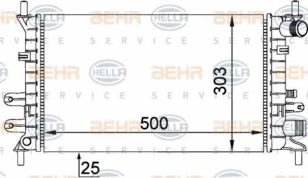 Behr-Hella 8MK 376 720-191 Radiator, engine cooling 8MK376720191