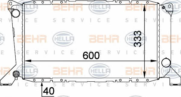 Behr-Hella 8MK 376 720-211 Radiator, engine cooling 8MK376720211