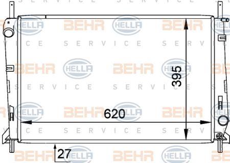 Behr-Hella 8MK 376 720-311 Radiator, engine cooling 8MK376720311