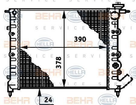 Behr-Hella 8MK 376 720-521 Radiator, engine cooling 8MK376720521