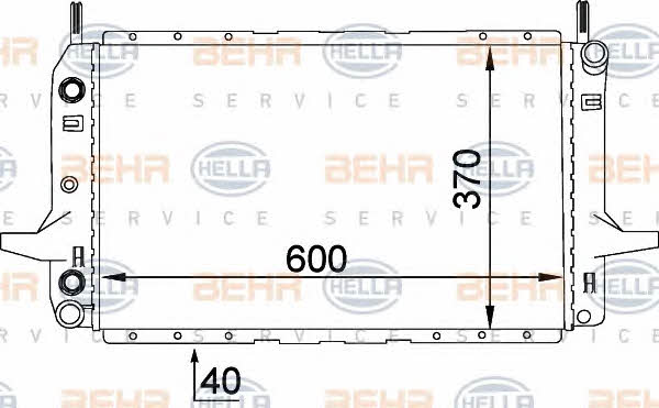 Behr-Hella 8MK 376 720-621 Radiator, engine cooling 8MK376720621