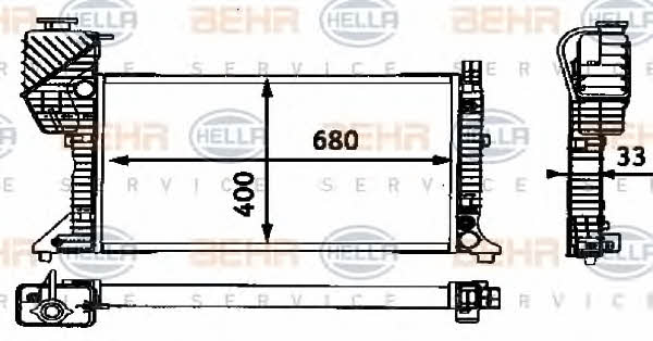 Behr-Hella 8MK 376 721-201 Radiator, engine cooling 8MK376721201