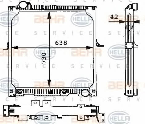  8MK 376 721-321 Radiator, engine cooling 8MK376721321