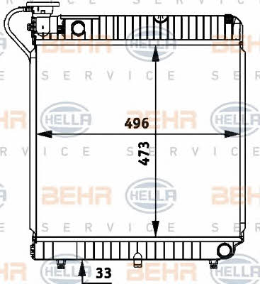 Behr-Hella 8MK 376 721-361 Radiator, engine cooling 8MK376721361