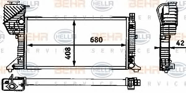 Behr-Hella 8MK 376 721-444 Radiator, engine cooling 8MK376721444