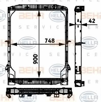 Behr-Hella 8MK 376 721-751 Radiator, engine cooling 8MK376721751