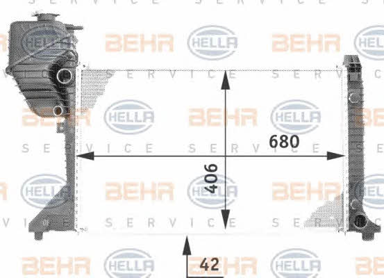 Behr-Hella 8MK 376 722-004 Radiator, engine cooling 8MK376722004