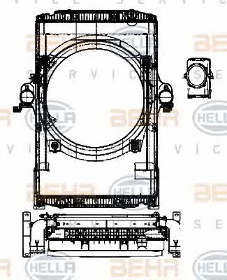 Behr-Hella 8MK 376 722-211 Radiator, engine cooling 8MK376722211