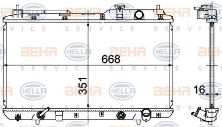 Behr-Hella 8MK 376 724-531 Radiator, engine cooling 8MK376724531