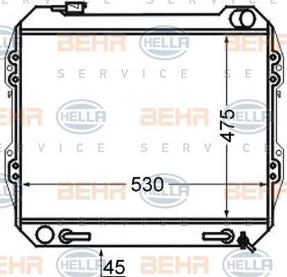 Behr-Hella 8MK 376 724-551 Radiator, engine cooling 8MK376724551