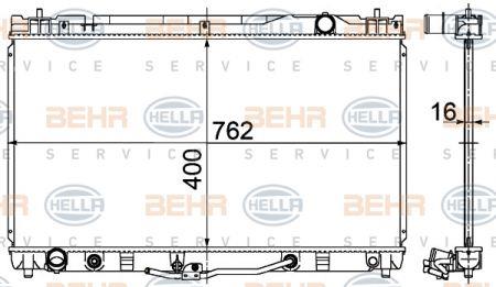 Behr-Hella 8MK 376 724-601 Radiator, engine cooling 8MK376724601