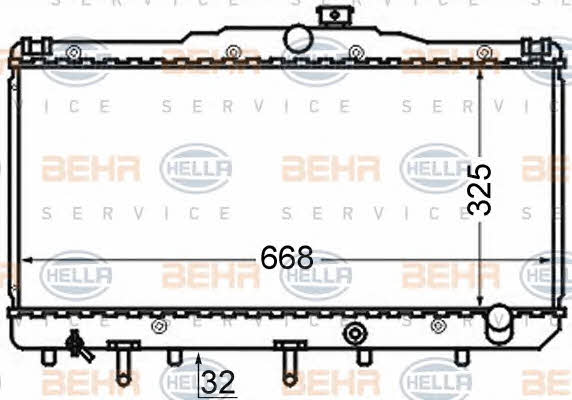 Behr-Hella 8MK 376 724-621 Radiator, engine cooling 8MK376724621