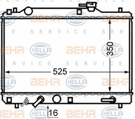 Behr-Hella 8MK 376 724-701 Radiator, engine cooling 8MK376724701