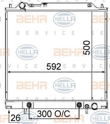 Behr-Hella 8MK 376 724-761 Radiator, engine cooling 8MK376724761