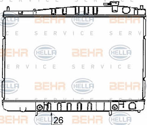 Behr-Hella 8MK 376 726-521 Radiator, engine cooling 8MK376726521