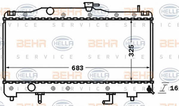 Behr-Hella 8MK 376 726-561 Radiator, engine cooling 8MK376726561
