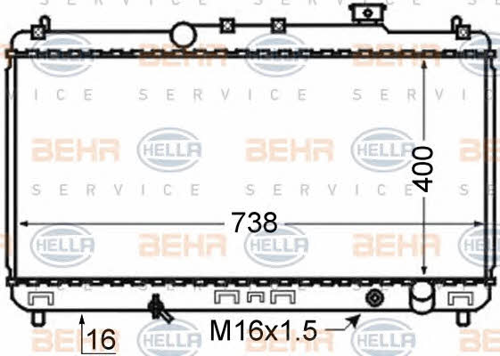 Behr-Hella 8MK 376 726-671 Radiator, engine cooling 8MK376726671