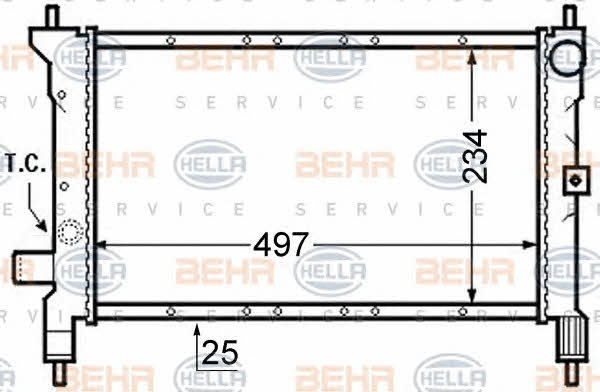 Behr-Hella 8MK 376 726-681 Radiator, engine cooling 8MK376726681
