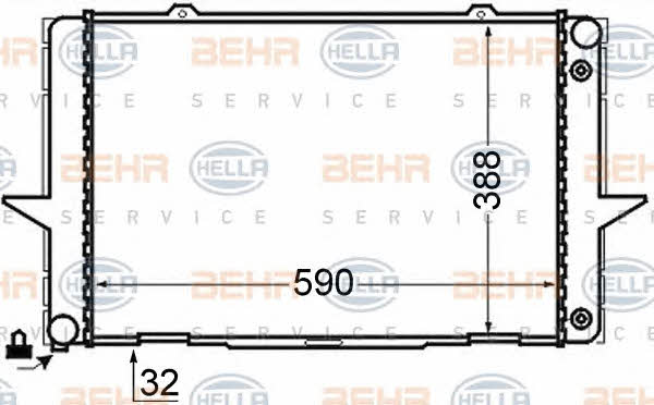Behr-Hella 8MK 376 726-711 Radiator, engine cooling 8MK376726711