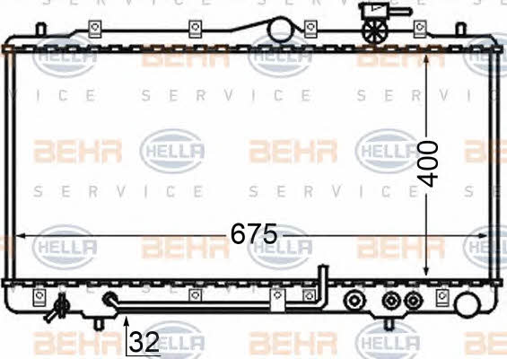 Behr-Hella 8MK 376 726-791 Radiator, engine cooling 8MK376726791
