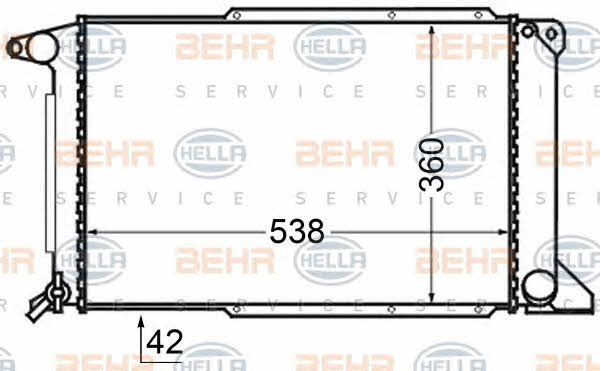 Behr-Hella 8MK 376 727-761 Radiator, engine cooling 8MK376727761
