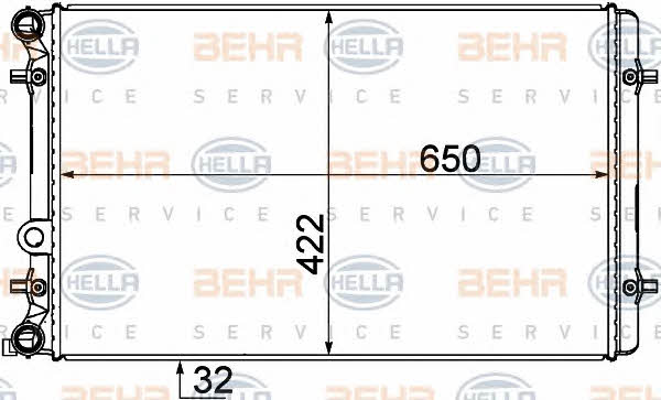 Behr-Hella 8MK 376 727-791 Radiator, engine cooling 8MK376727791