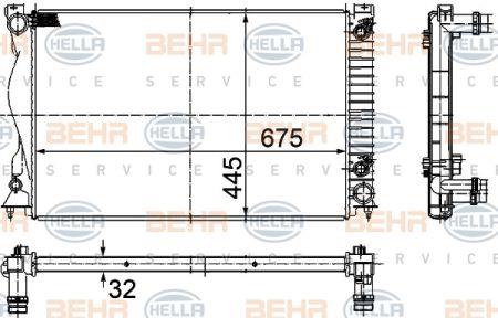 Behr-Hella 8MK 376 732-501 Radiator, engine cooling 8MK376732501