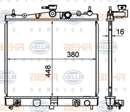 Behr-Hella 8MK 376 735-121 Radiator, engine cooling 8MK376735121
