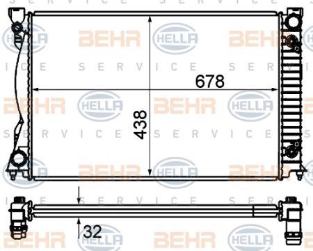 Behr-Hella 8MK 376 735-151 Radiator, engine cooling 8MK376735151