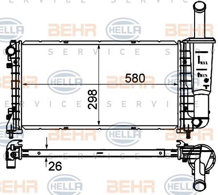 Behr-Hella 8MK 376 735-161 Radiator, engine cooling 8MK376735161