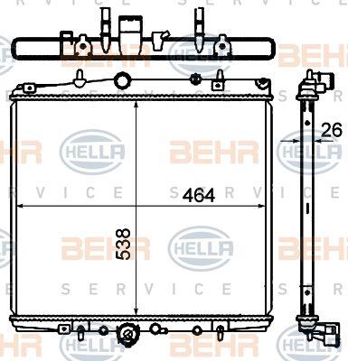 Behr-Hella 8MK 376 735-311 Radiator, engine cooling 8MK376735311