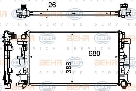Behr-Hella 8MK 376 735-331 Radiator, engine cooling 8MK376735331