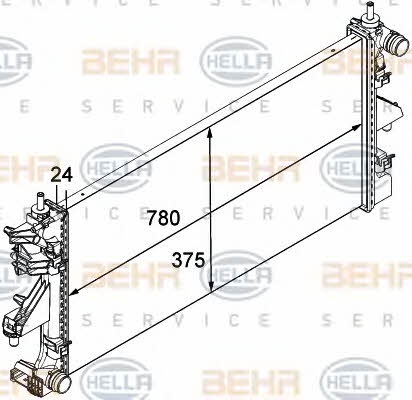 Behr-Hella 8MK 376 745-031 Radiator, engine cooling 8MK376745031