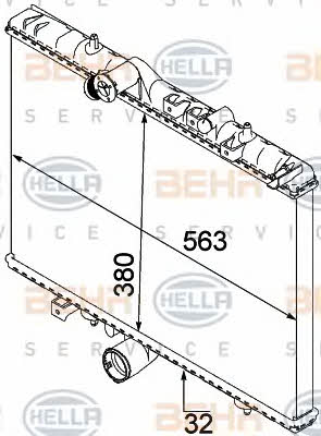 Behr-Hella 8MK 376 745-071 Radiator, engine cooling 8MK376745071