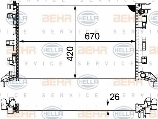 Behr-Hella 8MK 376 745-211 Radiator, engine cooling 8MK376745211