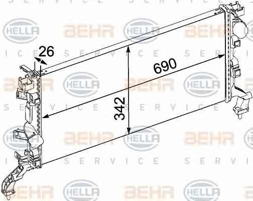 Behr-Hella 8MK 376 745-231 Radiator, engine cooling 8MK376745231